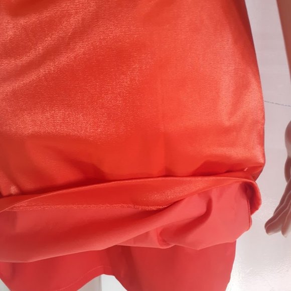 NWT lAUNDRY BY SHELLI SEGALHOT  ORANGE ONE SHOULDER RUFLE SHORT DRESS SIZE  US 6 - Picture 5 of 8